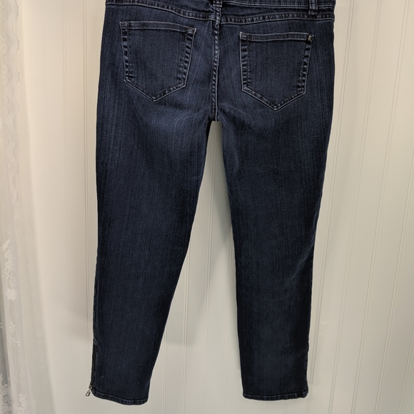 VICTORIA'S SECRET Zip Detail Ankle Crop Jeans Sz 8 - Picture 12 of 13